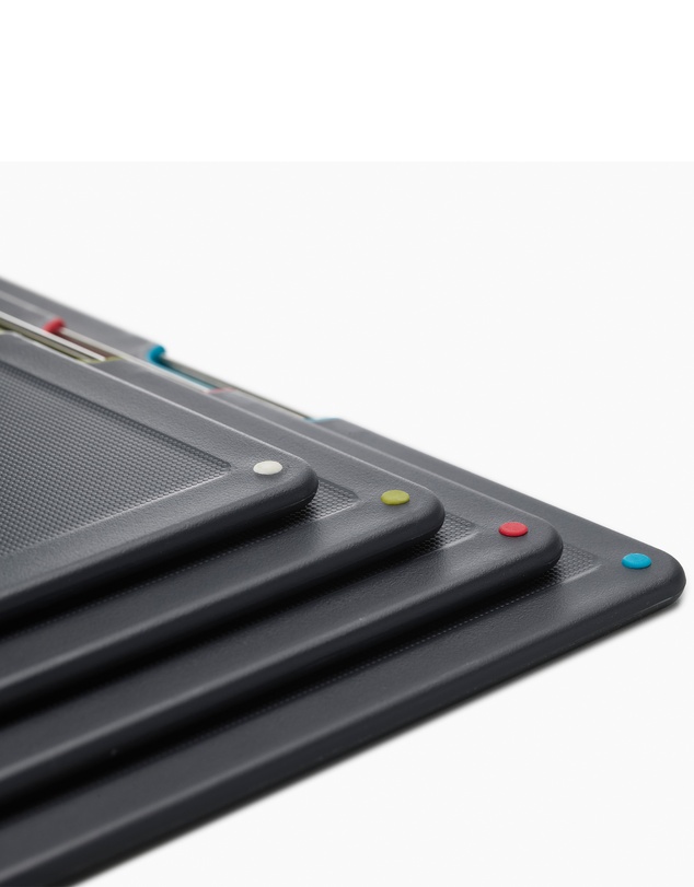 Joseph Joseph - Folio™ Steel 4-piece Chopping Board Set with Stainless Steel Storage Case (Carbon Black)