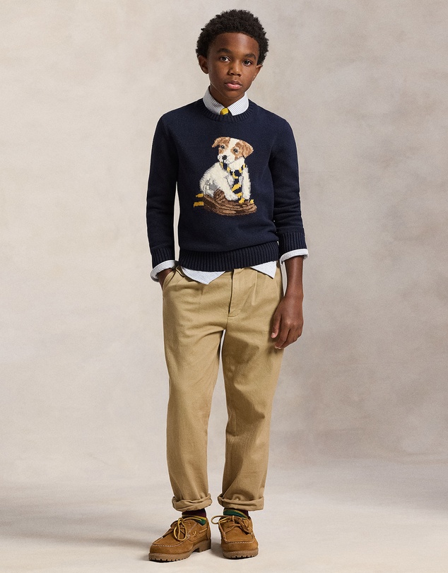 Polo Ralph Lauren - Dog-Intarsia Cotton Sweater - ICONIC EXCLUSIVE - Teens