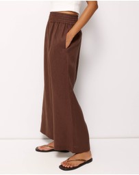 AERE - Tori Cropped Linen Pants