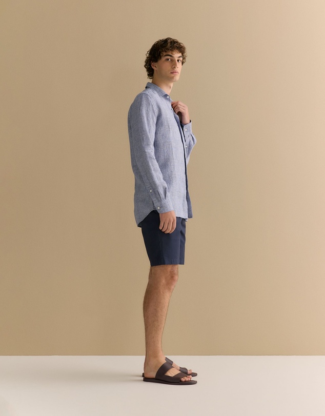Trenery - Cotton Twill Chino Short in Navy