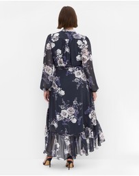 City Chic - Plus size Jane Hi Lo Maxi Dress - navy