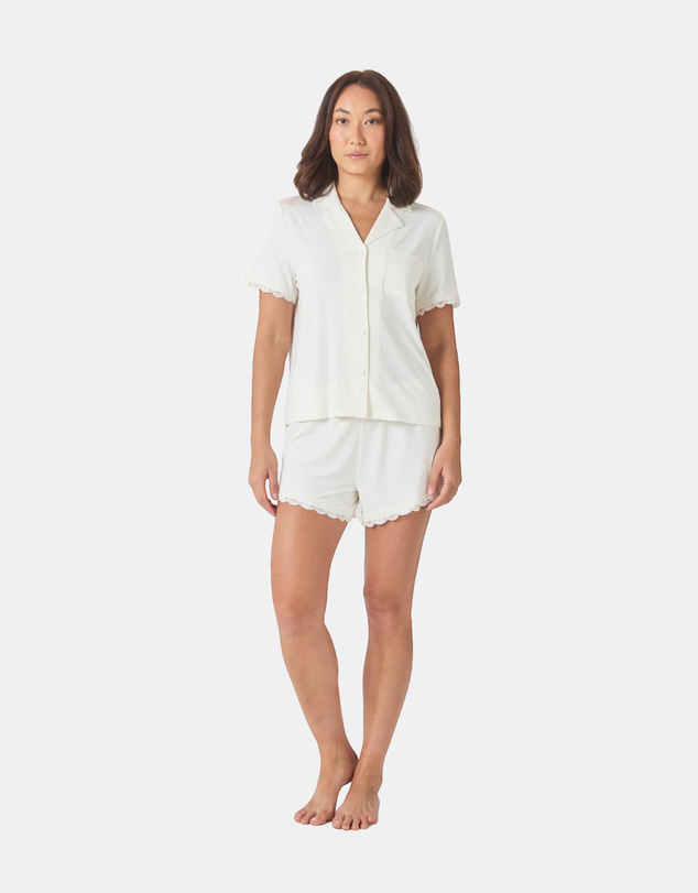 Gingerlilly - Joni Bamboo Short Set with Lace