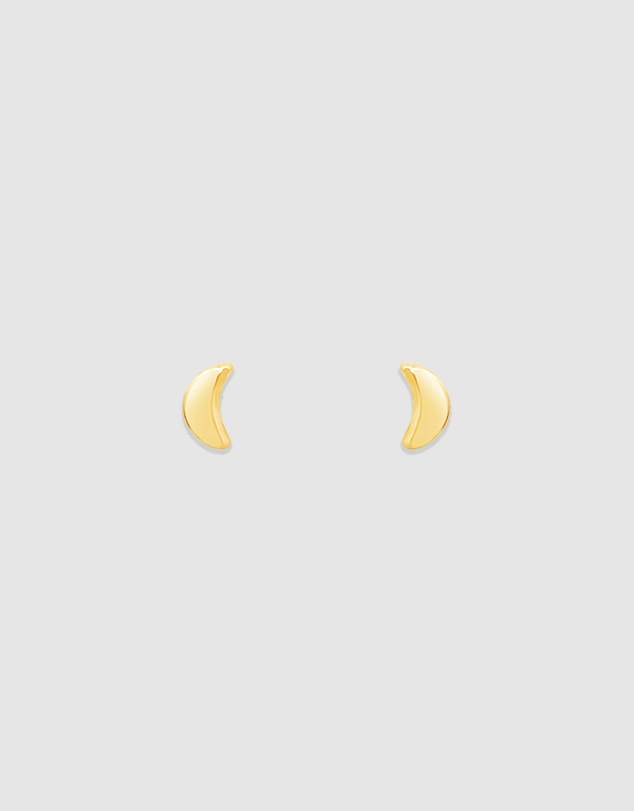 Ichu - Mini Moon Earrings Gold