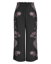 City Chic - Plus size Eternal Side Print Wide Pant - black