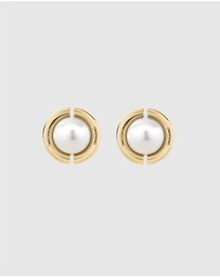 Furla - Miasfera Iconic Pearl Gold-Tone Stud Earrings