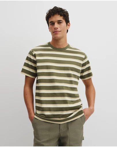 Country Road - Australian Cotton Stripe Workwear T-shirt