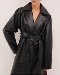 Calli - Nicholas Leather Look Trench Coat