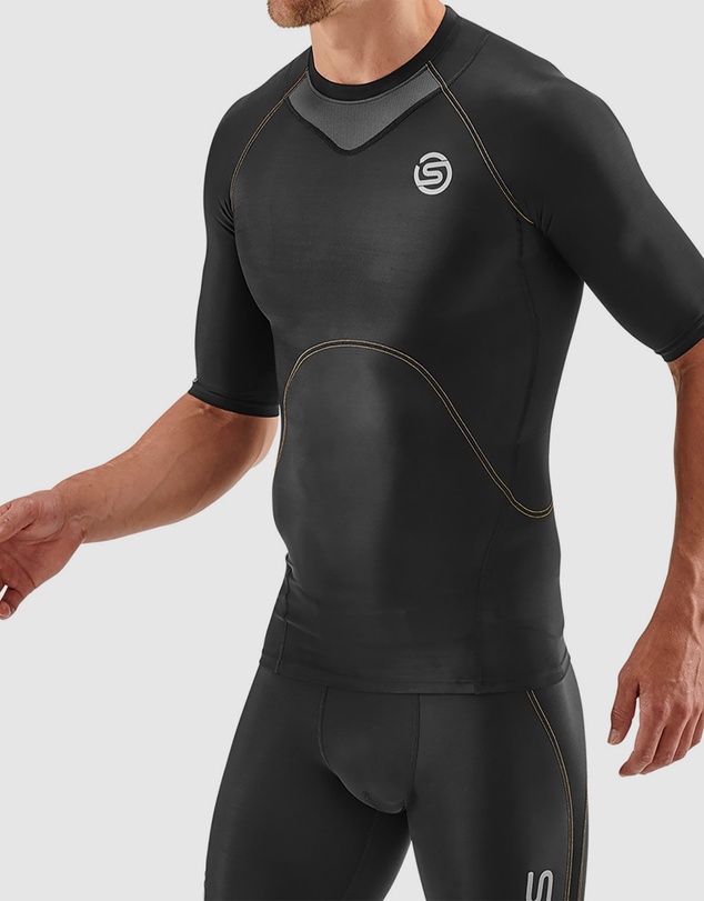 SKINS - SKINS Compression Men's Series-3 Active 400 Short Sleeve Top Black
