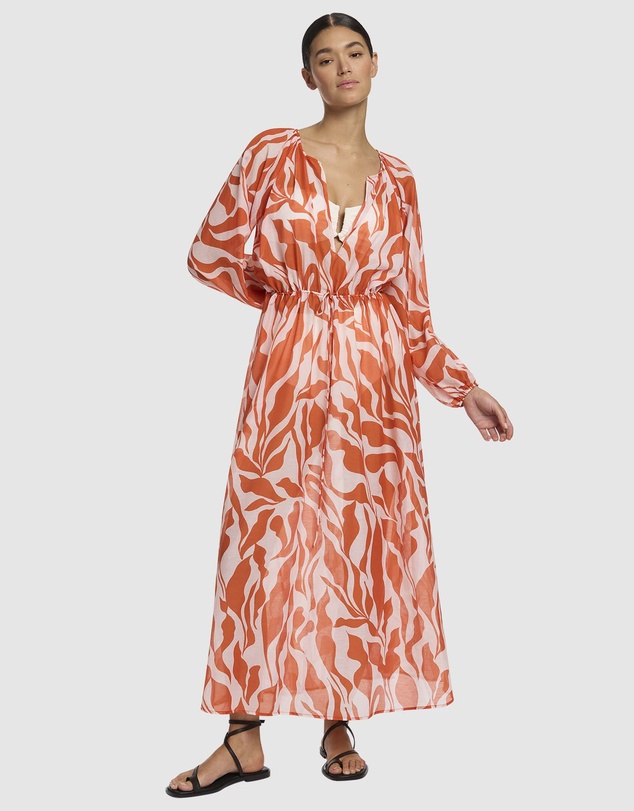 JETS - Sereno Ditsy Long Sleeve Maxi Dress