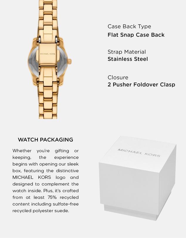Michael Kors - Lexington Gold Tone Analogue Watch