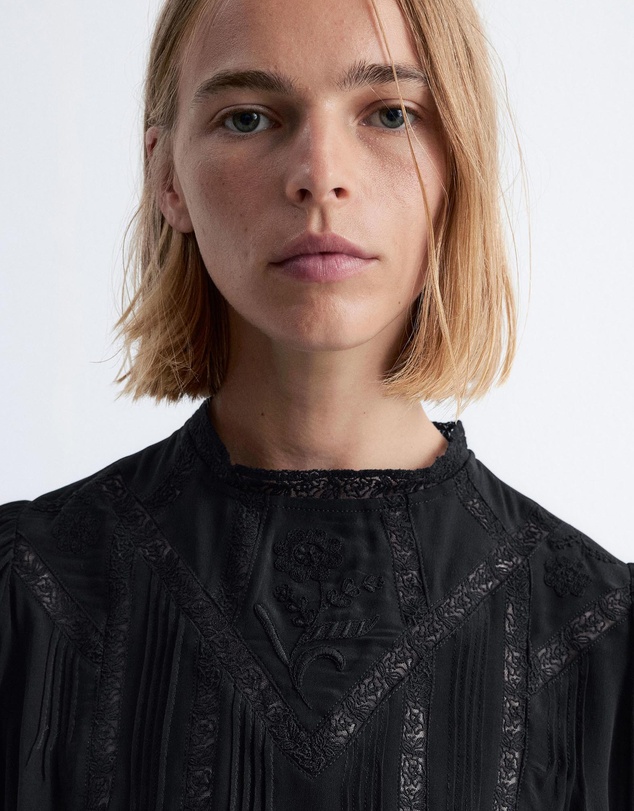 & Other Stories - Embroidered Lace Blouse