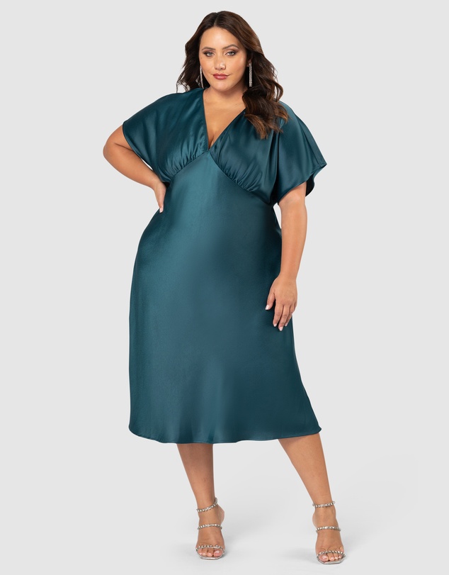 Pink Dusk by Curve Project - Wanting More Midi Dress