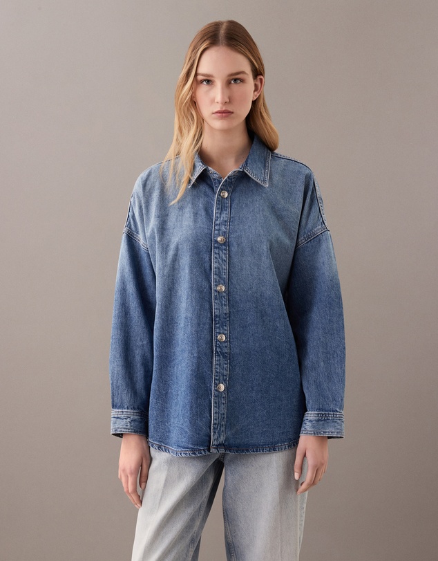 Calvin Klein Jeans - Cotton Linen Blend Button-Down Shirt