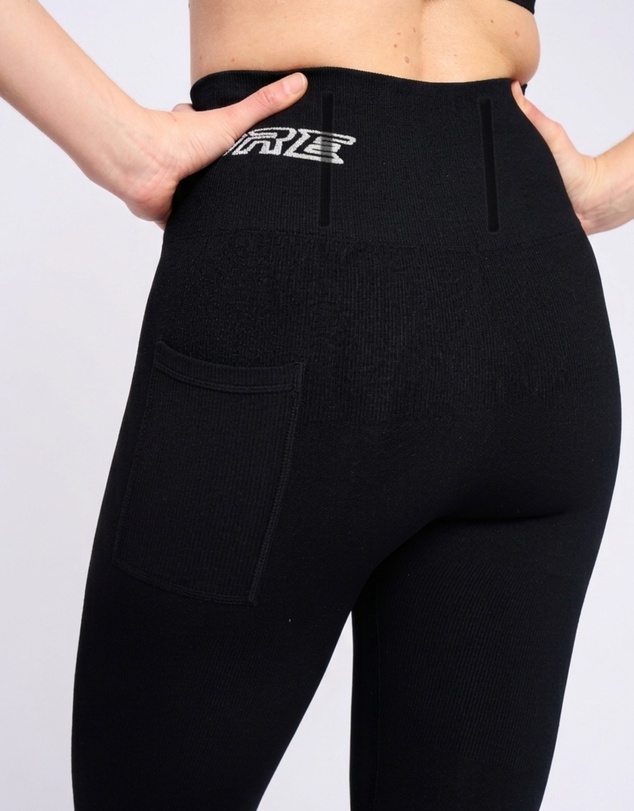 Supacore - POTS XTRA Black Compression Legging With Pocket AND Reinforced Waistband