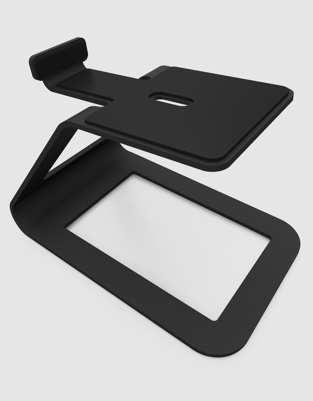 iWorld - Kanto SE4 Elevated Desktop Speaker Stands for Midsize Speakers - Pair, Black