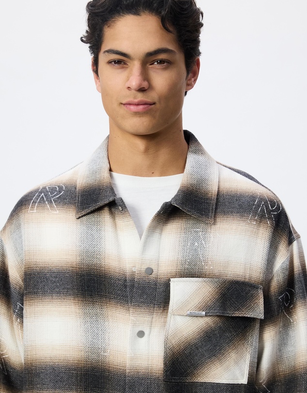 Represent - ICONIC EXCLUSIVE - All Over Initial Flannel Shirt