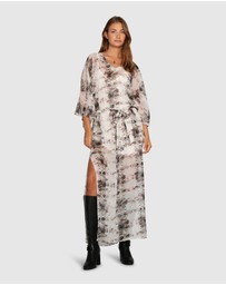 Belle & Bloom - Heart On Fire Snake Print Kaftan