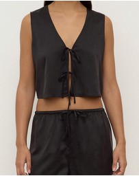 Assembly Label - Beal Silk Tie Front Top