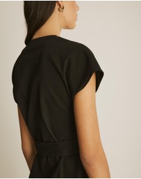 Atmos&Here - Zoe Cotton Twill Belted Midi Dress