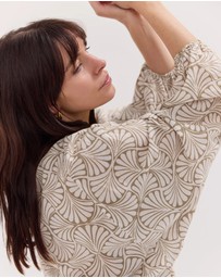 Cloth & Co. - The Block Print Blouse | Stone