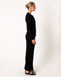Petal & Pup - Aylia Ribbed Knit Set - Black