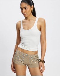 Jaded London - Button Knit Mini Shorts