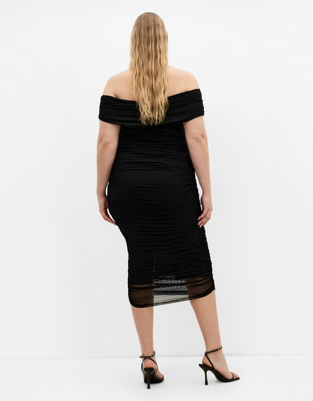 City Chic - Isabell Ruched Midi Skirt