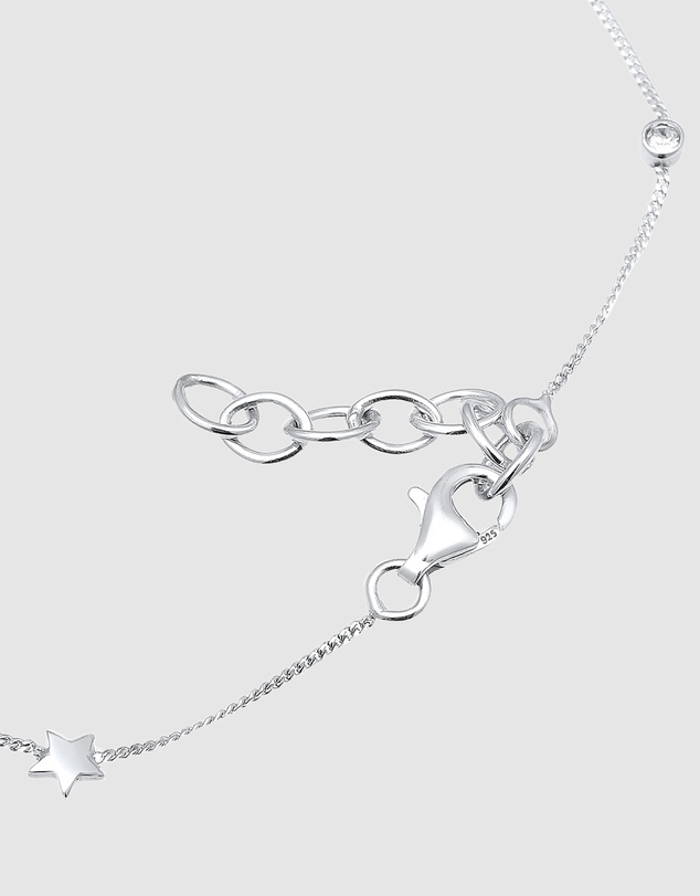 Elli Jewelry - Anklet Solitaire Star Swarovski&reg; Crystals 925 Sterling Silver