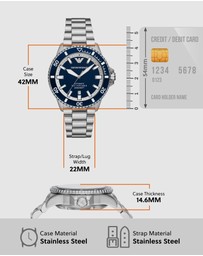 Emporio Armani - Silver Tone Analogue Watch