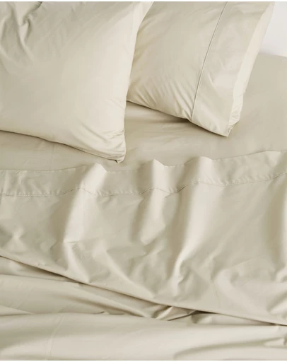 Linen House - Vienna 300TC Cotton Percale 40cm Fitted Sheet