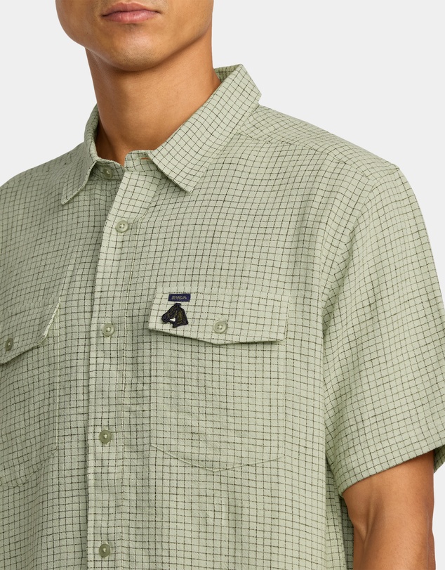 RVCA - Mens KSL Yarn Dye Short Sleeve Shirt