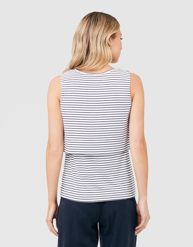Ripe Maternity - Stripe Layered Nursing Tank