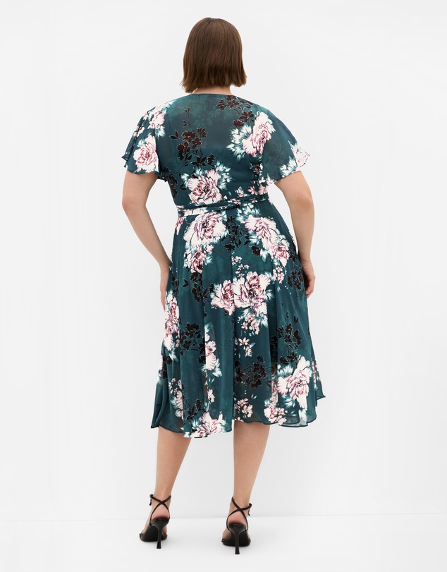 City Chic - Jade Blossom Short Sleeve Dress