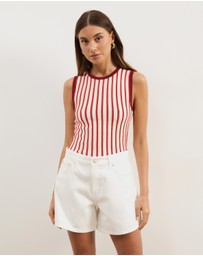 Atmos&Here - Loui Sleeveless Knit Stripe Tank