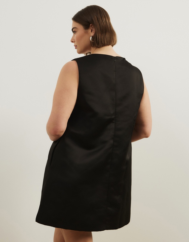 Atmos&Here Curvy - Poppy Structured Satin Mini Dress