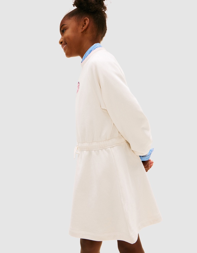 Tommy Hilfiger - Heart Embroidery Drawstring Waist Sweatshirt Dress - Kids