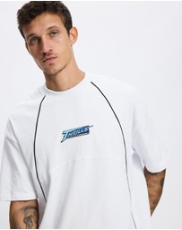 Thrills - Heavy Voltage Box Fit Oversize Cropped Piping Tee