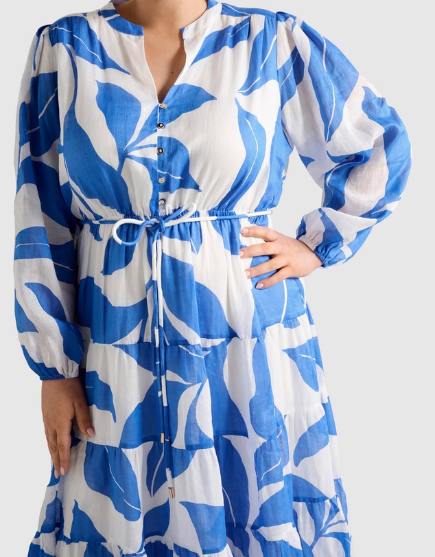 Forever New Curve - Adeline Curve Tiered Midi Dress