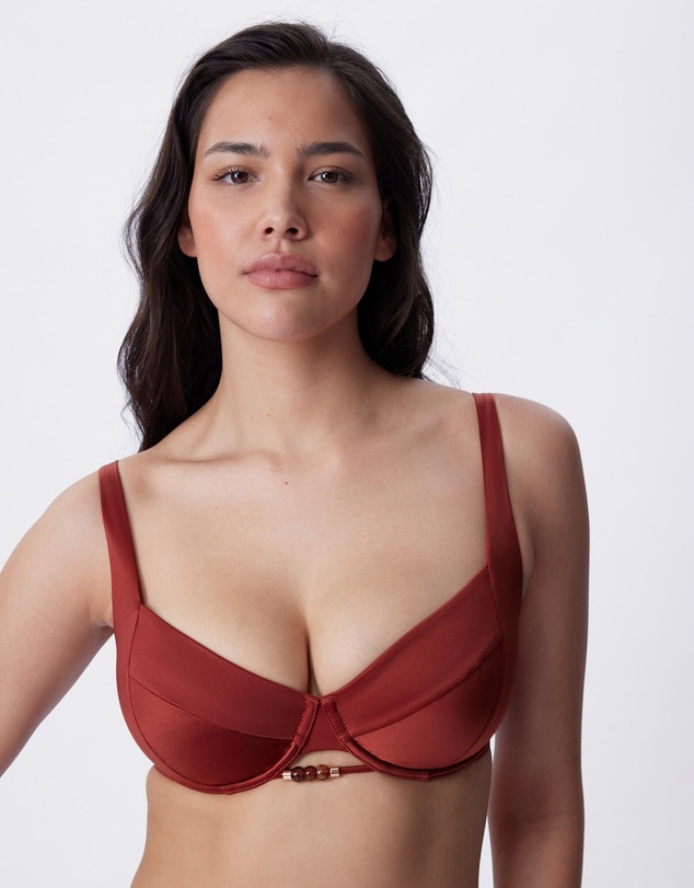 Bras N Things - Corsica Full Cup Balconette Bra - Rust