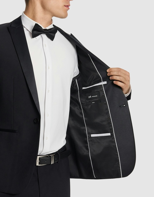 yd. - Seville Slim Tuxedo Wool Blend Suit Jacket