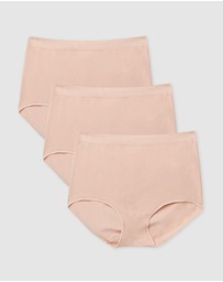 B Free Intimate Apparel - Seamless Cotton Full Briefs - 3 Pack