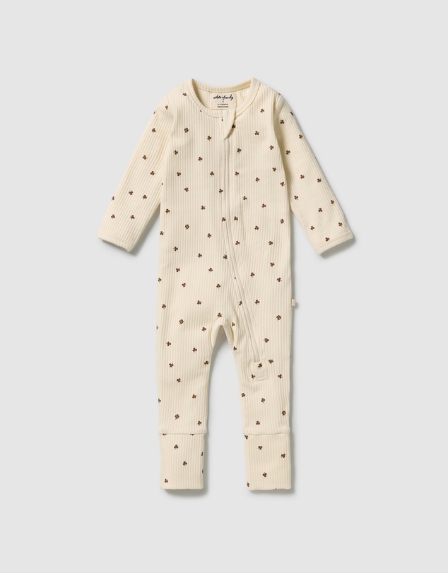 Wilson & Frenchy - Organic Zipsuit With Feet - Babies