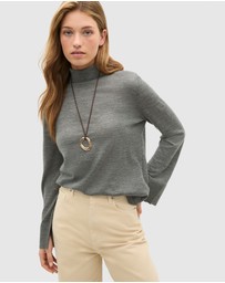 Seed Heritage - Fine Merino Mock Neck Knit