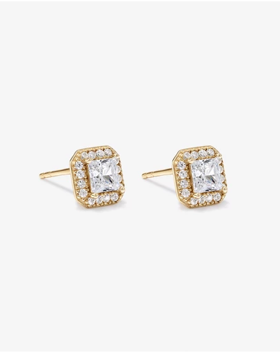 Michael Hill - Halo Stud Earring in 18kt Vermeil with Cubic Zirconia