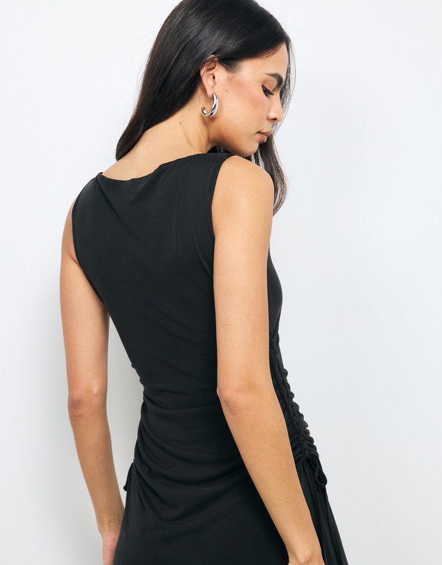 AERE - Nora Ruched Jersey Midi Dress
