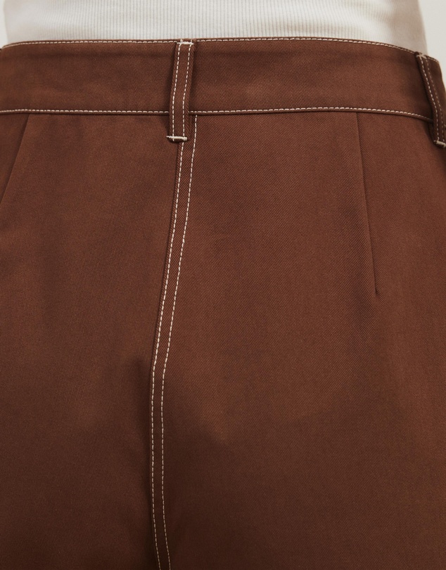 Atmos&Here - Cara Contrast Stitch Twill Shorts