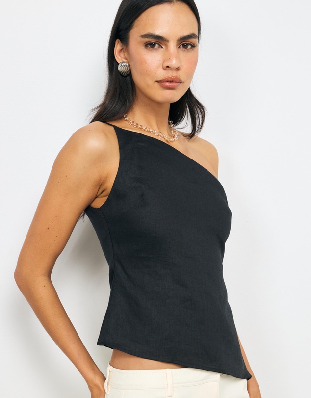 AERE - Winnie Asymmetric Linen Top