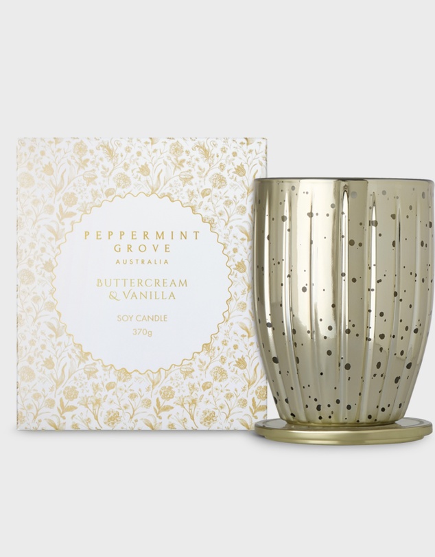 Peppermint Grove - Buttercream & Vanilla Soy Candle 370g