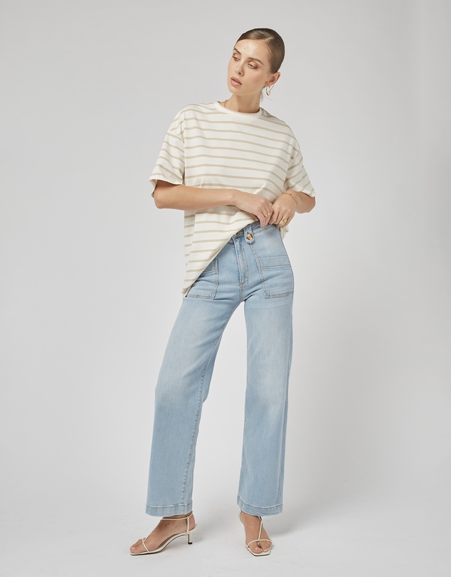 DRICOPER DENIM - Amy Beige Stripe Tee
