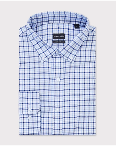 Van Heusen - Stretch Gingham Oxford Casual Shirt